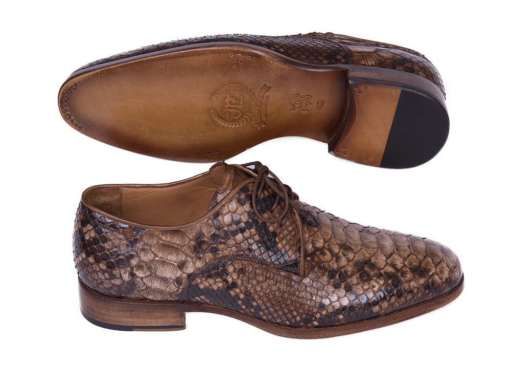 Genuine Python Skin Brown Derby Shoes – Murat Erbaş Shoes